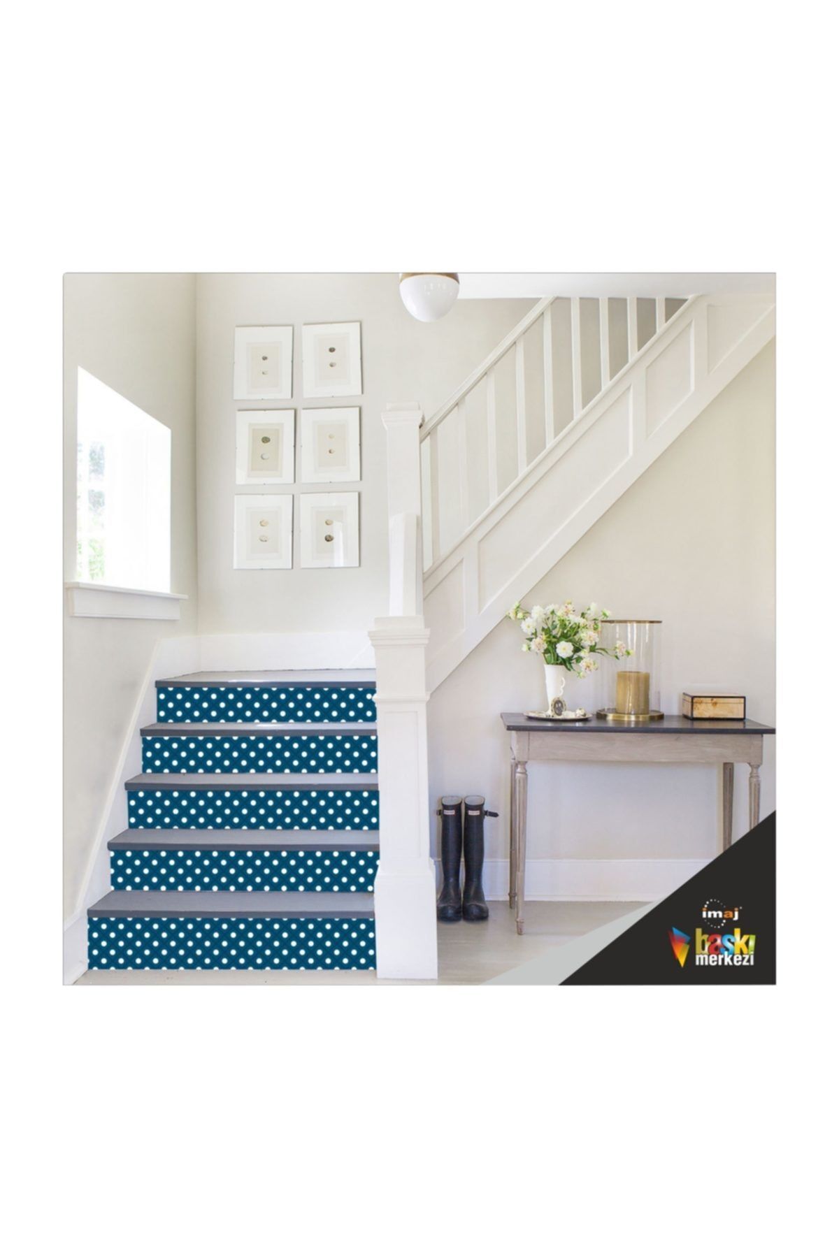 Merdiven Sticker Kendinden Yapışkanlı Folyo Kaplama 5 Adet 18cm X 120cm