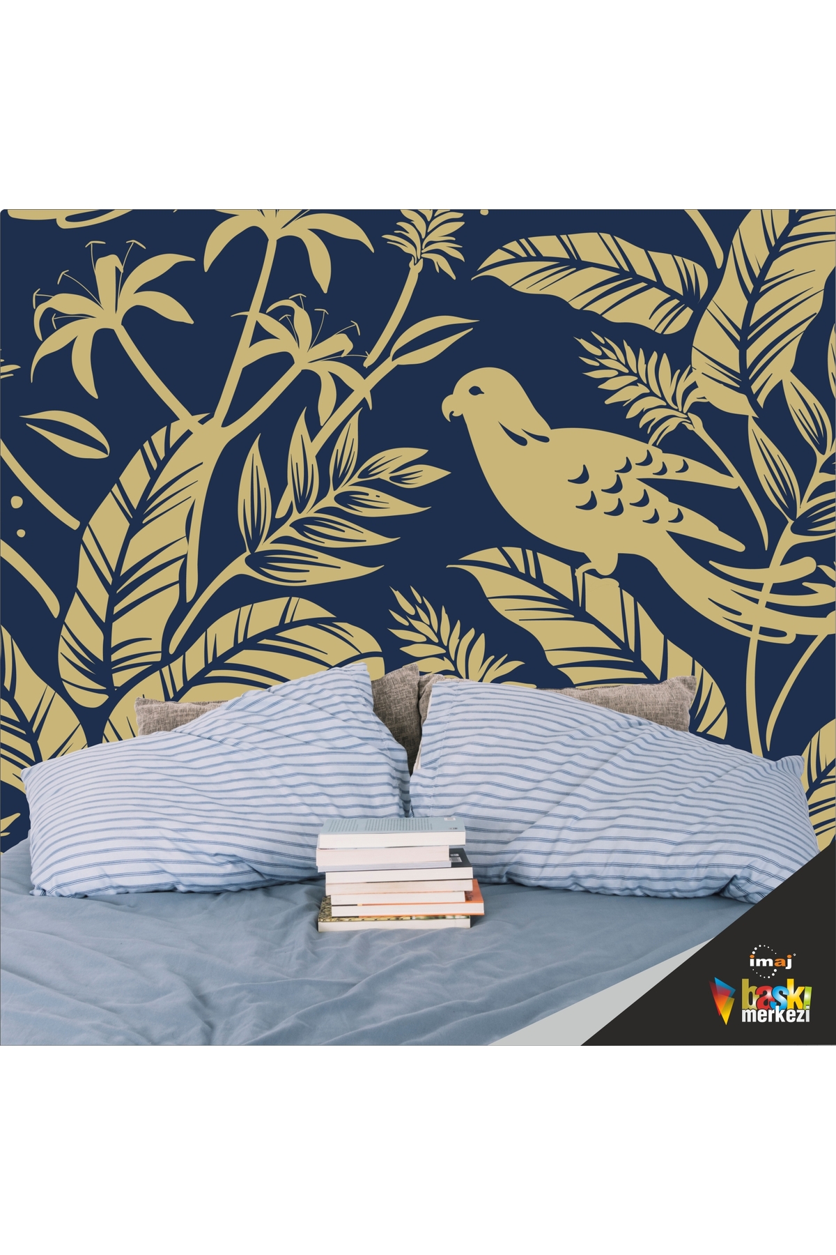 Duvar Kendinden Yapışkanlı Kaplama Folyosu Kuşlar 50cm x 300cm